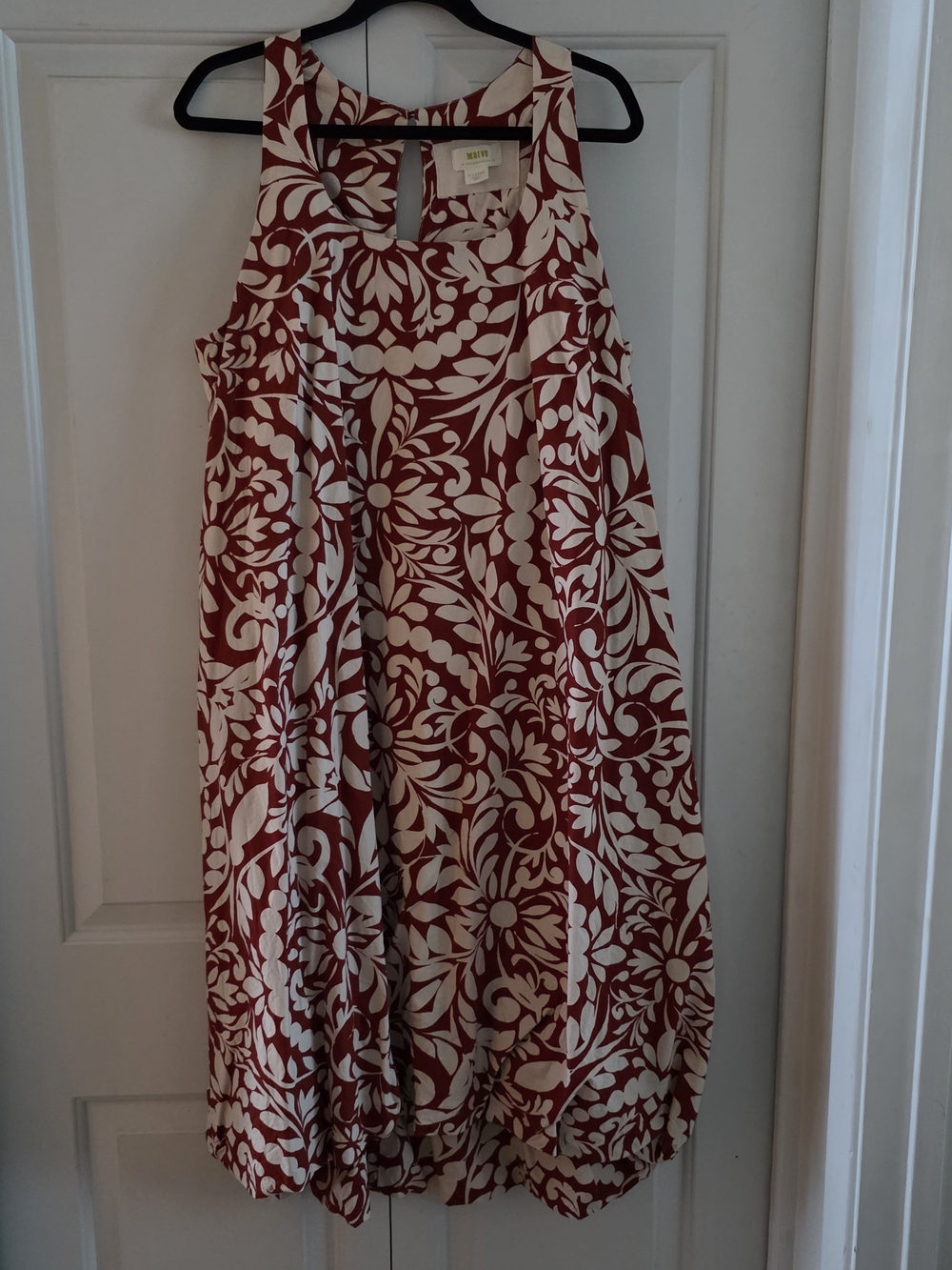 Anthropologie Maeve Red and White Floral Shift Dress